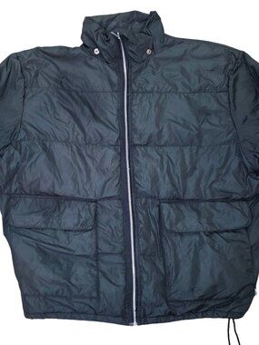 Vtg Woods Arctic Brand Down Puffer Jacket Mens M (Fits 3XL/4XL) 30" PTP Black